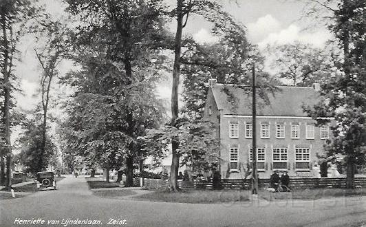 Griffensteijn-Kersbergen0006, Henriette van Lijndenlaan. 1937.jpg - Henriëtte van Lijndenlaan gezien vanaf de Utrechtseweg met rechts op de hoek gelegen Geldersche Crediet Vereenigingsgebouw. Gebouwd door Ingenieur Gerhardus Lambertus van Straaten in 1931. Het pand is afgebroken en sinds 1989 staat hier een kantoorgebouw waar nu  Instituut Maltha is ingevestigd. Opname van 1937.